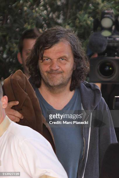 Emir Kusturica arrives at the 'Martinez' hotel on May 10, 2011 in Cannes, France.