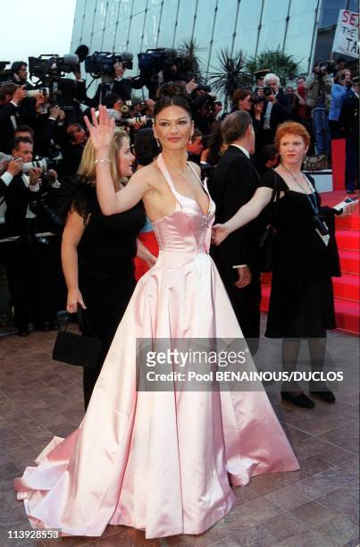 Cannes Film Festival Walking up the steps "Entrapment" In Cannes, France On May 14, 1999-Catherine Zeta-Jones.