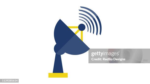 stockillustraties, clipart, cartoons en iconen met satelliet icoon - voelspriet