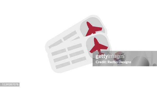 flight ticket icon - airplane first class stock illustrations