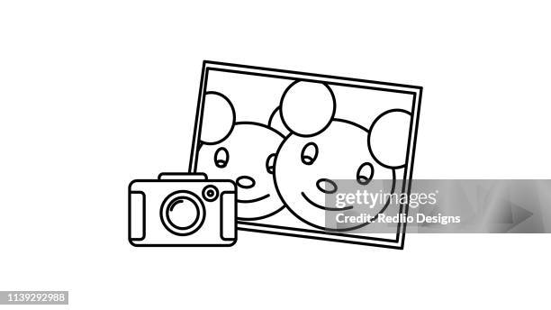 ilustrações, clipart, desenhos animados e ícones de câmera com ícone do frame - bolsa para câmara