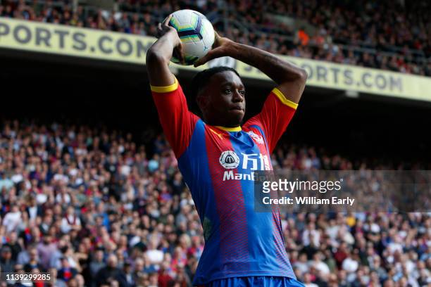 Aaron Wan-Bissaka of Crystal Palace during the Premier League match between Crystal Palace and Huddersfield Town at Selhurst Park on March 30, 2019...