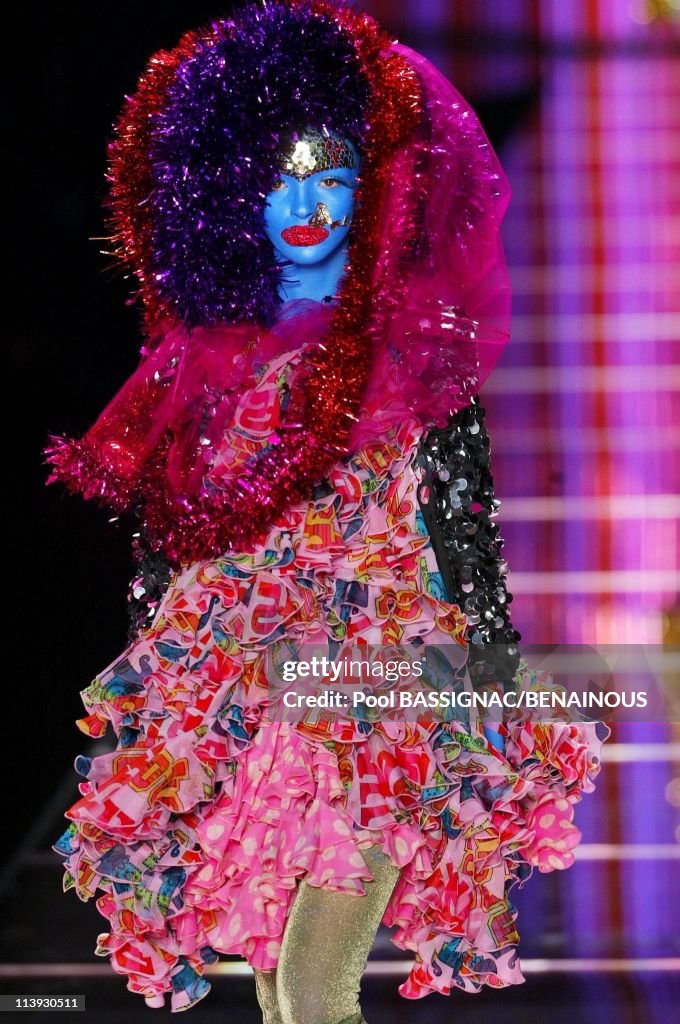 John Galliano fashion show for the Spring-Summer 2003 Ready-to-wear collections In Paris, France On October 06, 2002-