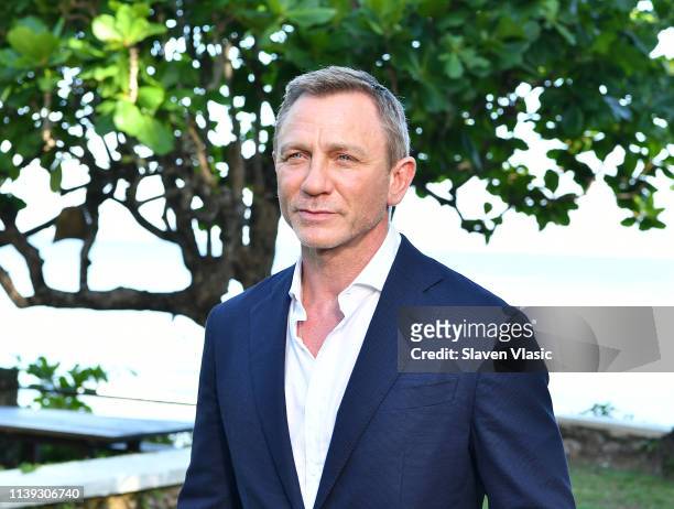 Actor Daniel Craig attends the "Bond 25" film launch at Ian Fleming's Home 'GoldenEye' on April 25, 2019 in Montego Bay, Jamaica.