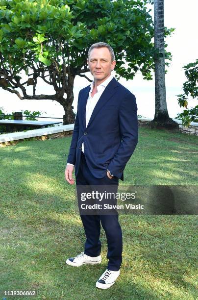 Actor Daniel Craig attends the "Bond 25" film launch at Ian Fleming's Home 'GoldenEye' on April 25, 2019 in Montego Bay, Jamaica.