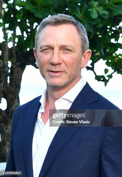 Actor Daniel Craig attends the "Bond 25" film launch at Ian Fleming's Home 'GoldenEye' on April 25, 2019 in Montego Bay, Jamaica.