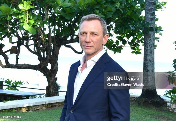 Actor Daniel Craig attends the "Bond 25" film launch at Ian Fleming's Home ÒGoldenEye" on April 25, 2019 in Montego Bay, Jamaica.