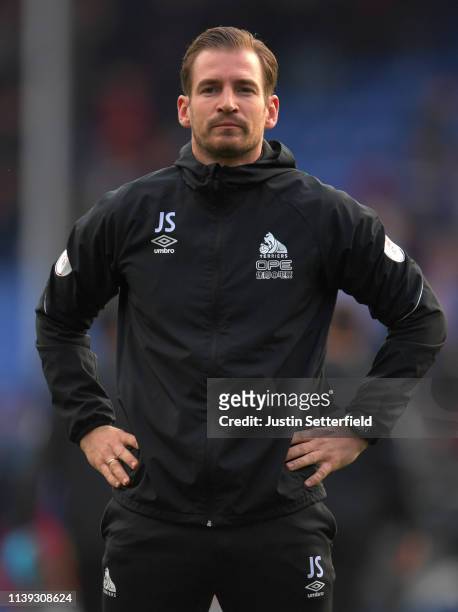 Jan Siewert, Manager of Huddersfield Town looks dejected after the Premier League match between Crystal Palace and Huddersfield Town at Selhurst Park...