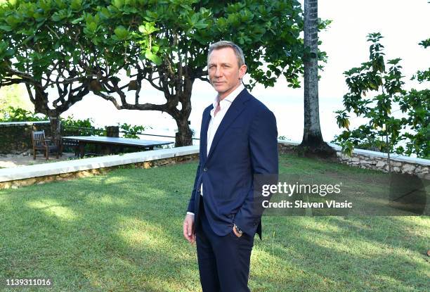 Actor Daniel Craig attends the "Bond 25" film launch at Ian Fleming's Home 'GoldenEye' on April 25, 2019 in Montego Bay, Jamaica.