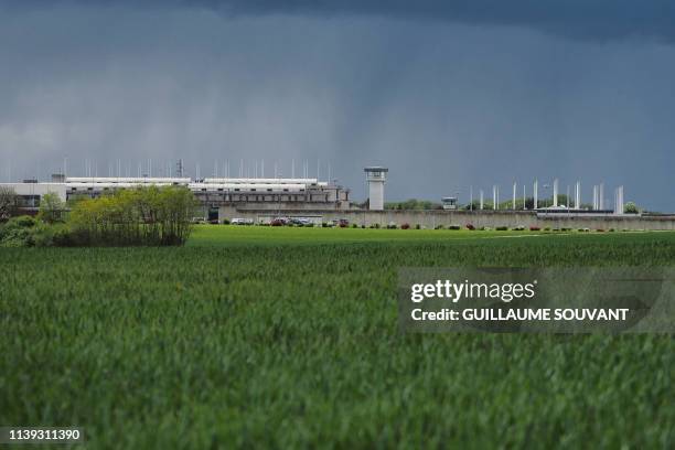 Picture taken on April 25, 2019 shows a part of the Saint-Maur prison where French national Jean-Claude Romand, sentenced to life in 1996 for the...