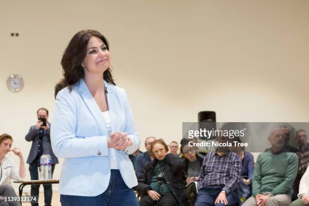 Change UK Interim Leader Heidi Allen Holds First Public Meeting in her South Cambridgeshire constituency to discuss her reasons for leaving the...