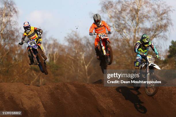 Sven Van der Mierden of The Netherlands on a Yamaha for Hutten Metaal Yamaha Racing, Tom Koch of Germany on a KTM for KTM Sarholz Racing Team and...