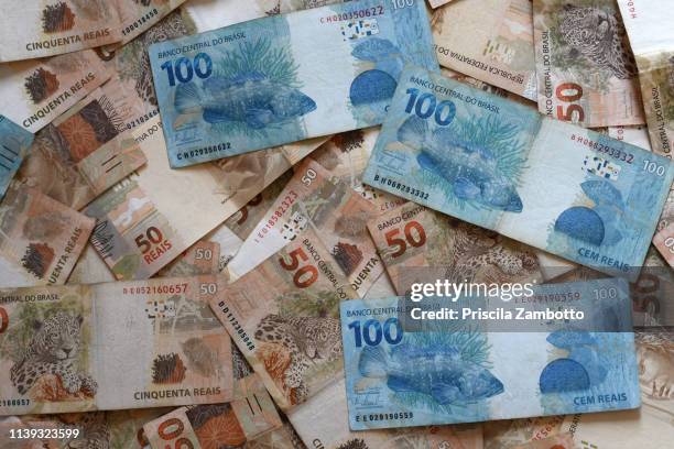 brazilian money (real/reais) - dinheiro real - fotografias e filmes do acervo