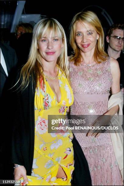 55th Cannes film festival: Dinner for "Searching for Debra Winger" In Cannes, France On May 16, 2002-Rosanna and Patricia Arquette .