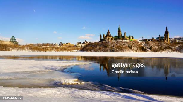 parliament hill at sunset - parliament hill canada stock pictures, royalty-free photos & images