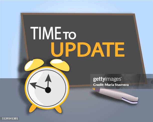 time to update.vector - improv stock illustrations