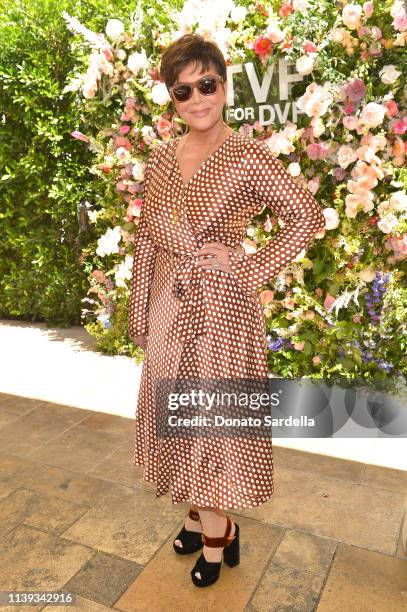 Kris Jenner joins Talita von Furstenberg in celebrating her first collection for DVF at Chateau Marmont's Bar Marmont on April 25, 2019 in Hollywood,...
