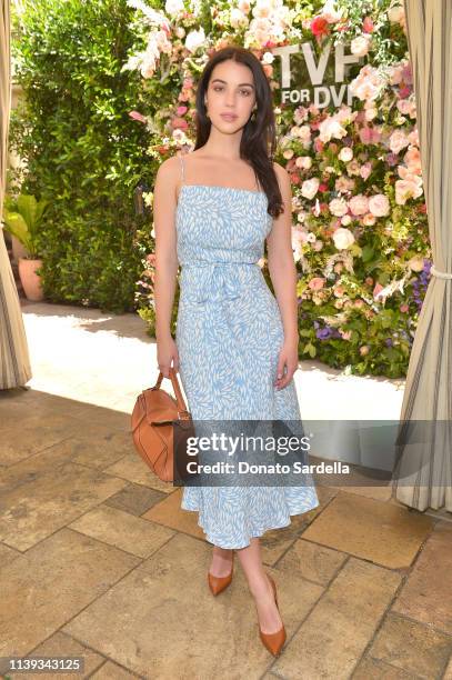 Adelaide Kane joins Talita von Furstenberg in celebrating her first collection for DVF at Chateau Marmont's Bar Marmont on April 25, 2019 in...