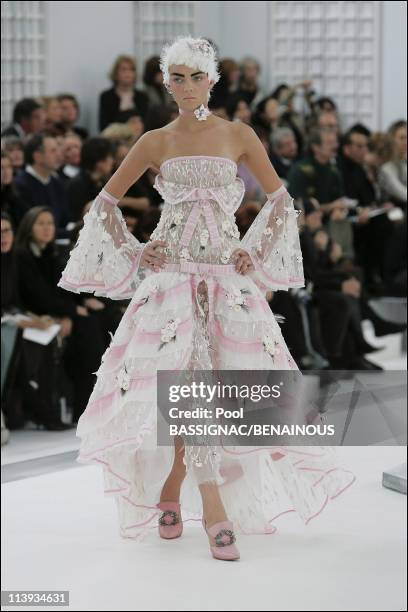 Chanel, Haute Couture Spring-Summer 2005 Fashion Show in Paris, France On January 25, 2005.