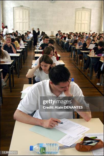 Examination of the Baccalaureat in Nantes, Clemenceau school In France On June 12, 2003.