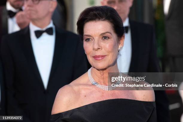 Princess Caroline of Hanover attends the Rose Ball 2019 To Benefit The Princess Grace Foundation on March 30, 2019 in Monaco, Monaco.