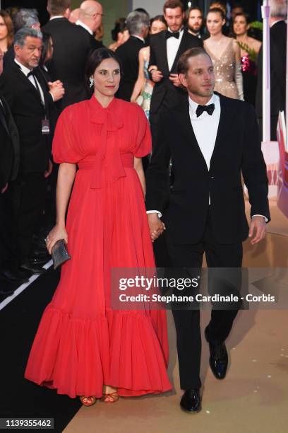 Tatiana Casiraghi and Andrea Casiraghi attend the Rose Ball 2019 To Benefit The Princess Grace Foundation on March 30, 2019 in Monaco, Monaco.