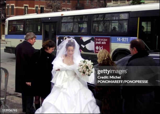 Wedding of singer Roch Voisine and Myriam St Jean at the St Viateur church In Montreal, Canada On December 21, 2002.