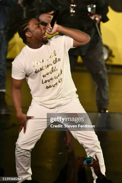 Young Dirty Bastard performs live during Tribeca TV: Wu-Tang Clan: Of Mics And Men at the 2019 Tribeca Film Festival at Beacon Theatre on April 25,...