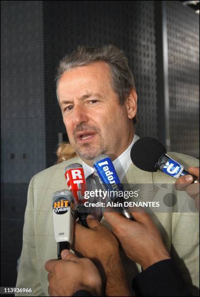 Affair Michel Fourniret; Press conference of Natacha Danais family In Nantes, France On July 02, 2004-Michel Fourniret, a french forestry arrested in...