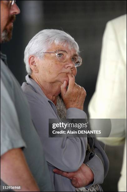 Affair Michel Fourniret; Press conference of Natacha Danais family In Nantes, France On July 02, 2004-Michel Fourniret, a french forestry arrested in...