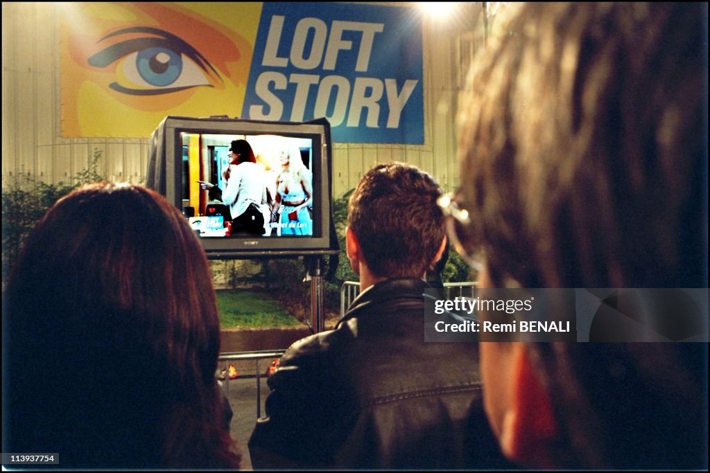 First day of new real tv program "Loft Story" In Paris, France On April 26, 2001-