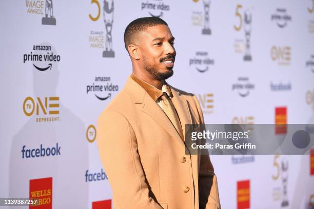 Michael B. Jordan attends the 50th NAACP Image Awards at Dolby Theatre on March 30, 2019 in Hollywood, California.