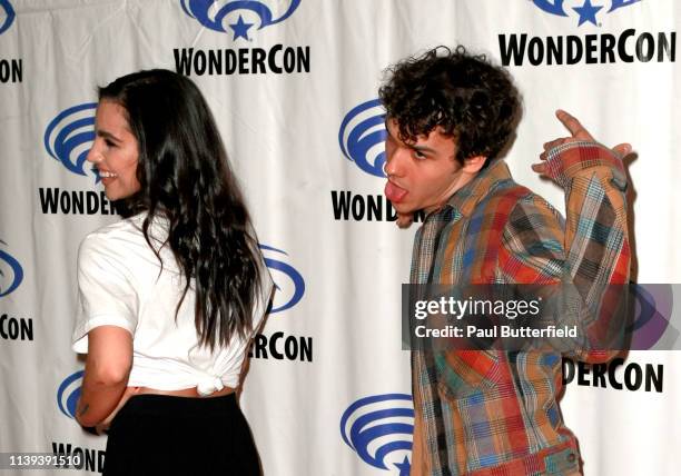 María Gabriela de Faría and Benjamin Wadsworth attends the 'Deadly Class' press line during WonderCon 2019 at Anaheim Convention Center on March 30,...