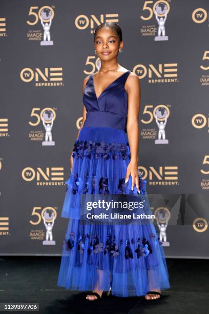 Marsai Martin attends the 50th NAACP Image Awards at Dolby Theatre on March 30, 2019 in Hollywood, California.