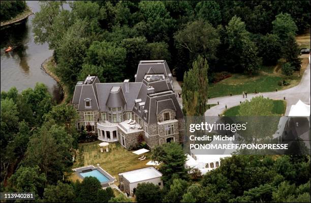 Christening of Rene Charles son of Celine Dion and Rene Angelil In Canada On July 25, 2001-Castle of Celine Dion on the Gagnon island.