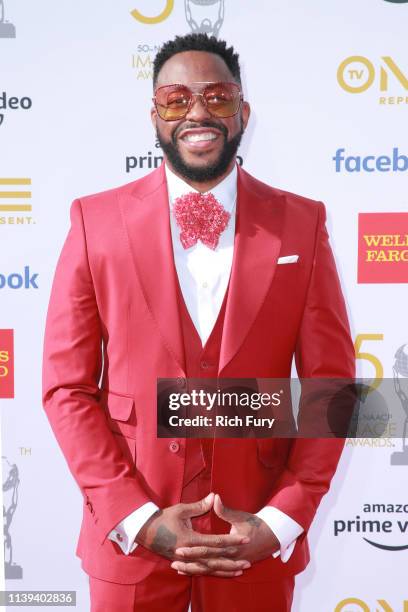 Raheem DeVaughn attends the 50th NAACP Image Awards at Dolby Theatre on March 30, 2019 in Hollywood, California.