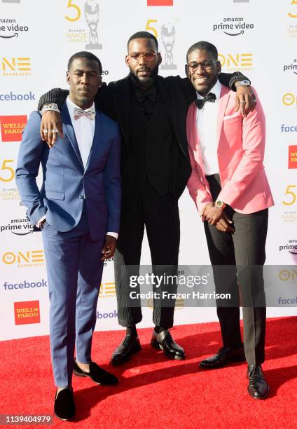 Kwesi Boakye, Kofi Siriboe and Kwame Boateng attends the 50th NAACP Image Awards at Dolby Theatre on March 30, 2019 in Hollywood, California.