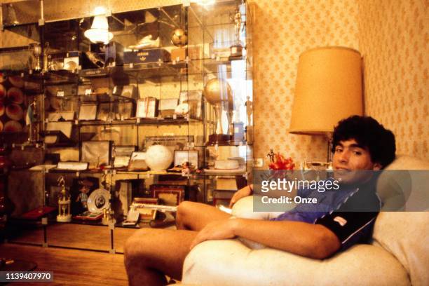 Diego Armando Maradona of Argentinos Juniors during a Photoshoot at Home in Buenos Aires, Argentina on March 27th 1980