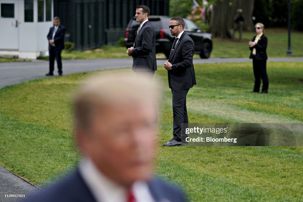 President Trump Departs White House For Indiana