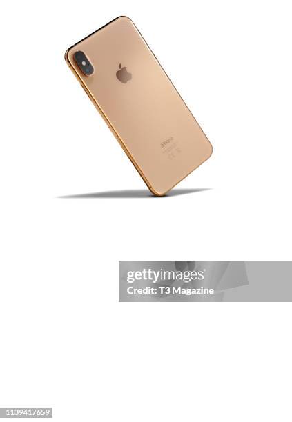 An Apple iPhone XS Max smartphone with a Gold finish, taken on September 27, 2018.