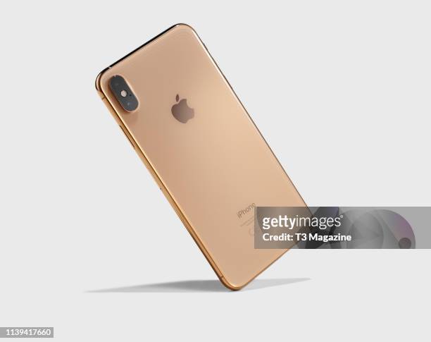 An Apple iPhone XS Max smartphone with a Gold finish, taken on September 27, 2018.