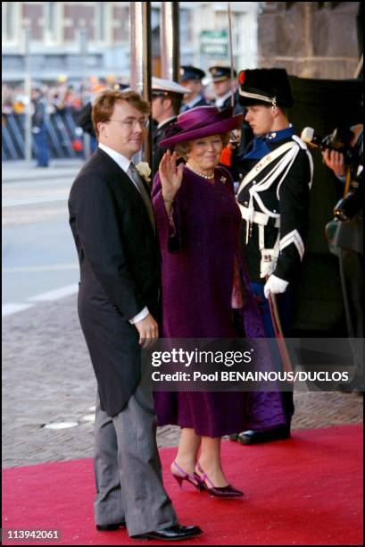 Royal Wedding of the Prince Willem-Alexander with Maxima Zorreguieta In Amsterdam, Netherlands On February 02, 2002-Prince Johan Friso and Queen...