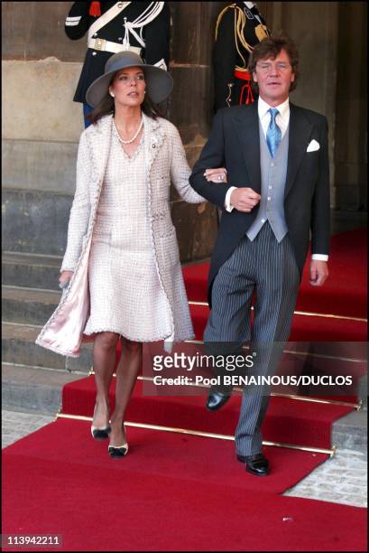 Royal Wedding of the Prince Willem-Alexander with Maxima Zorreguieta In Amsterdam, Netherlands On February 02, 2002-Princess Caroline of Monaco and...
