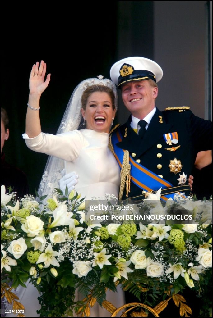 Royal Wedding of the Prince Willem-Alexander with Maxima Zorreguieta In Amsterdam, Netherlands On February 02, 2002-