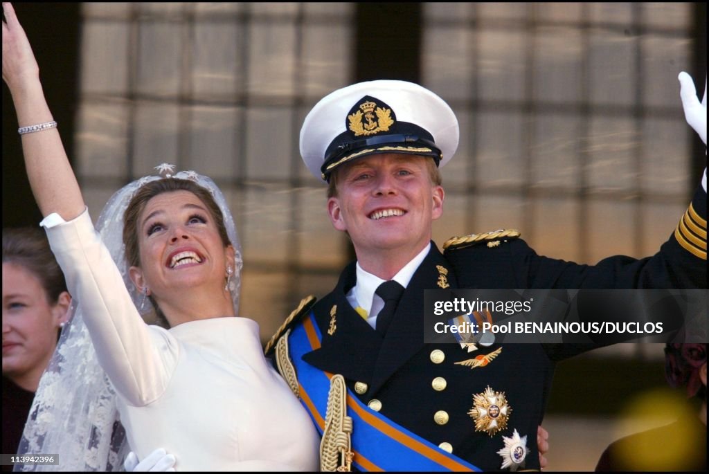 Royal Wedding of the Prince Willem-Alexander with Maxima Zorreguieta In Amsterdam, Netherlands On February 02, 2002-