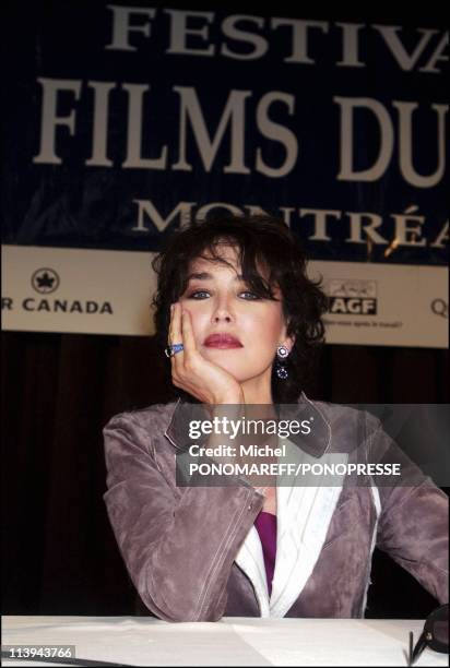 Press conference of Isabelle Adjani, during the " Festival des films du Monde " In Montreal, Canada On August 28, 2004.
