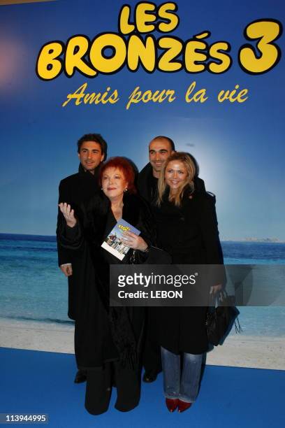 Preview Of "Les Bronzes 3" In Paris, France On January 23, 2006-Regine and his son David, Alonso .