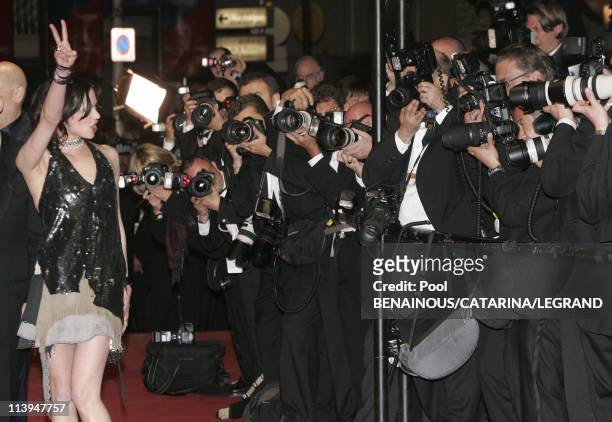 58th Cannes Film Festival: Stairs of " Last days" In Cannes, France On May 13, 2005-Asia Argento.