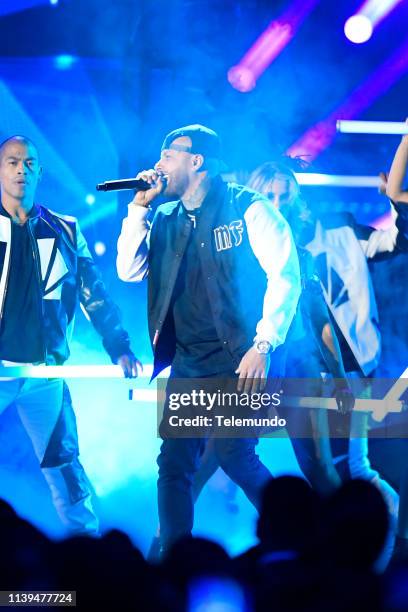 Pictured: Nicky Jam performs at the Mandalay Bay Resort and Casino in Las Vegas, NV on April 25, 2019 --