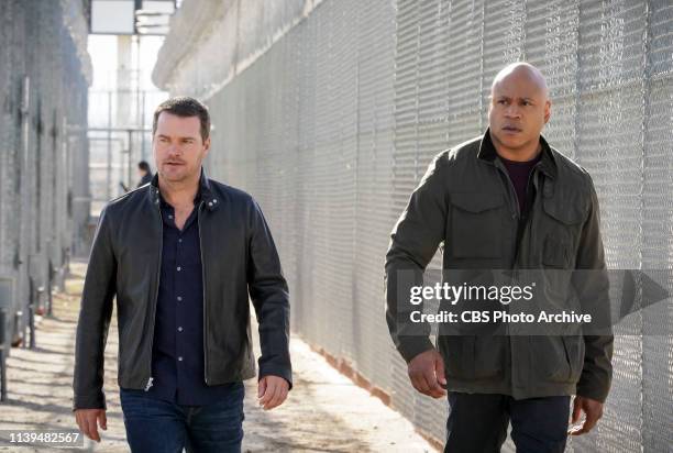 The One That Got Away" -- Pictured: Chris O'Donnell and LL COOL J . After Anna Kolcheck escapes from prison with her cellmate, Callen and the NCIS...